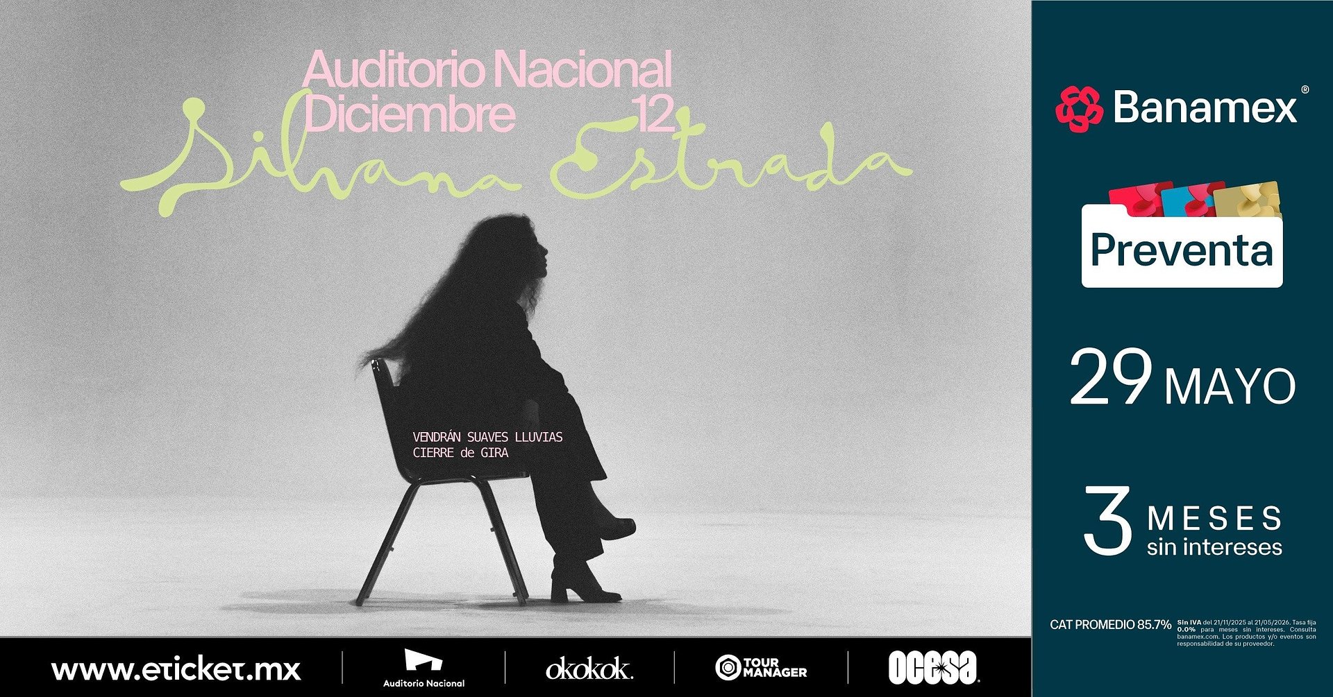 LAS SUAVES LLUVIAS DE SILVANA ESTRADA LLEGAN AL COLOSO DE REFORMA