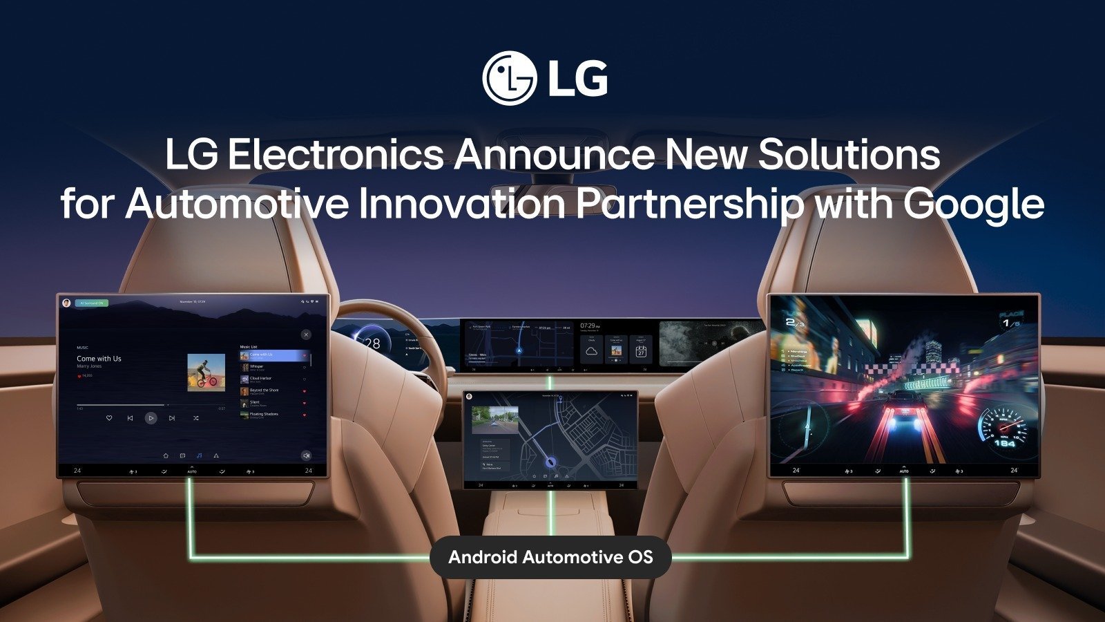 LG Electronics prezetnuje nowe rozwiązania opracowane we współpracy z Google dla branży motoryzacyjnej