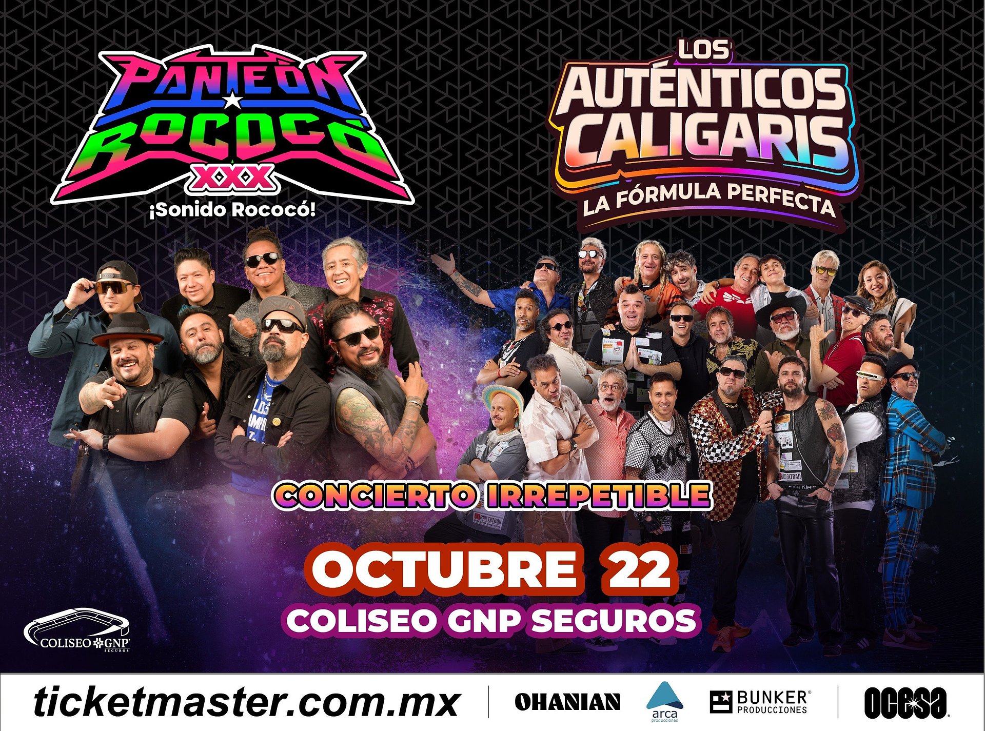 Un encuentro sin precedentes llegará a Guadalajara, Panteón Rococó y Los Auténticos Caligaris, celebrarán a la música