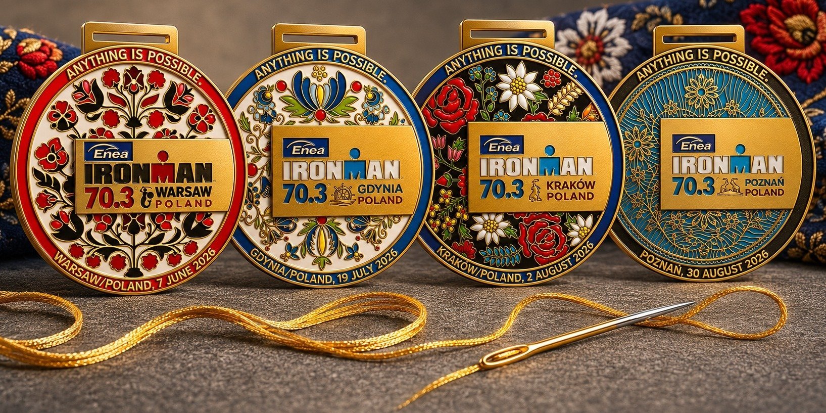 Polski folklor motywem przewodnim i inspiracją dla medali zawodów IRONMAN Poland