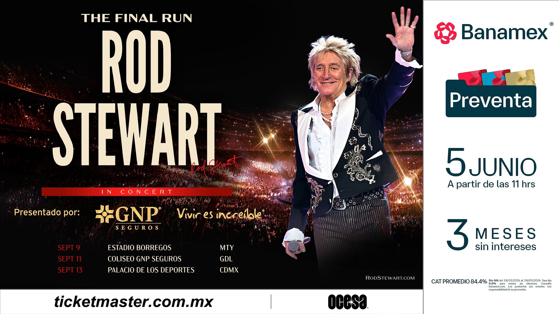 El último adiós de una leyenda: Rod Stewart trae su gira de despedida a México