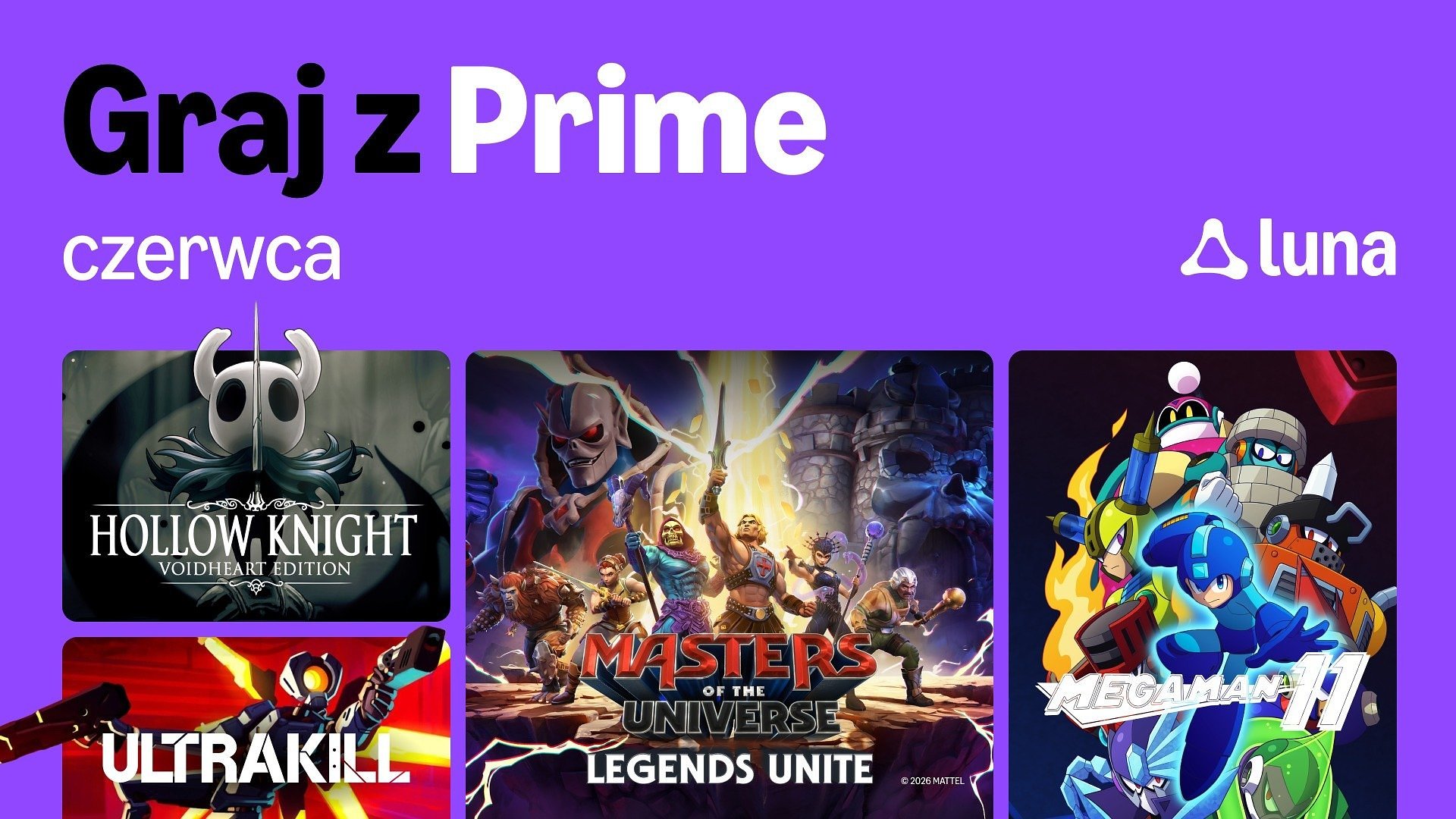 Nowości w Amazon Luna na czerwiec: Masters of the Universe: Legends Unite, gry w ramach Prime i promocja na kontroler
