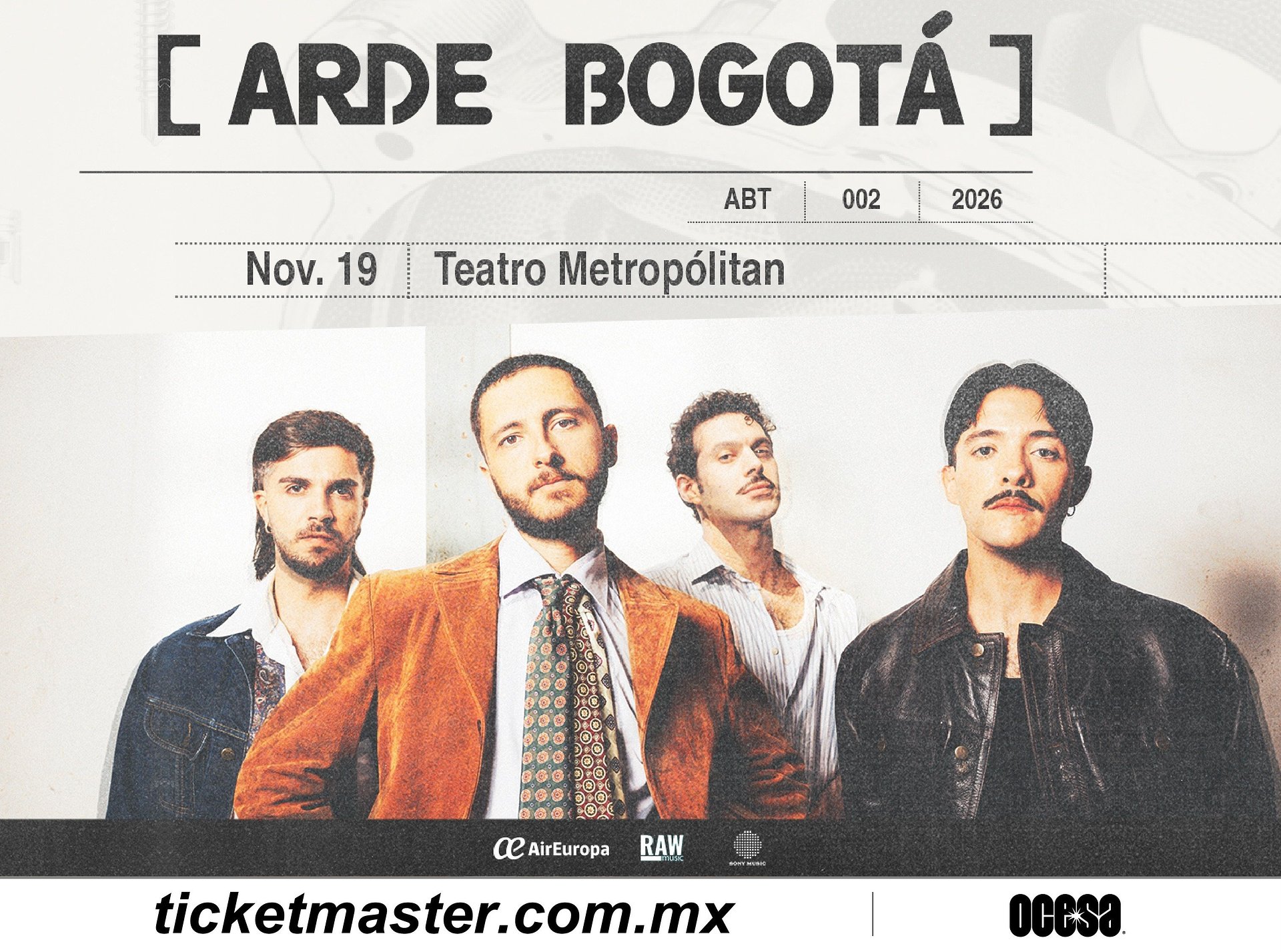 Arde Bogotá anuncia una gira americana en formato especial para presentar las nuevas canciones de su próximo disco