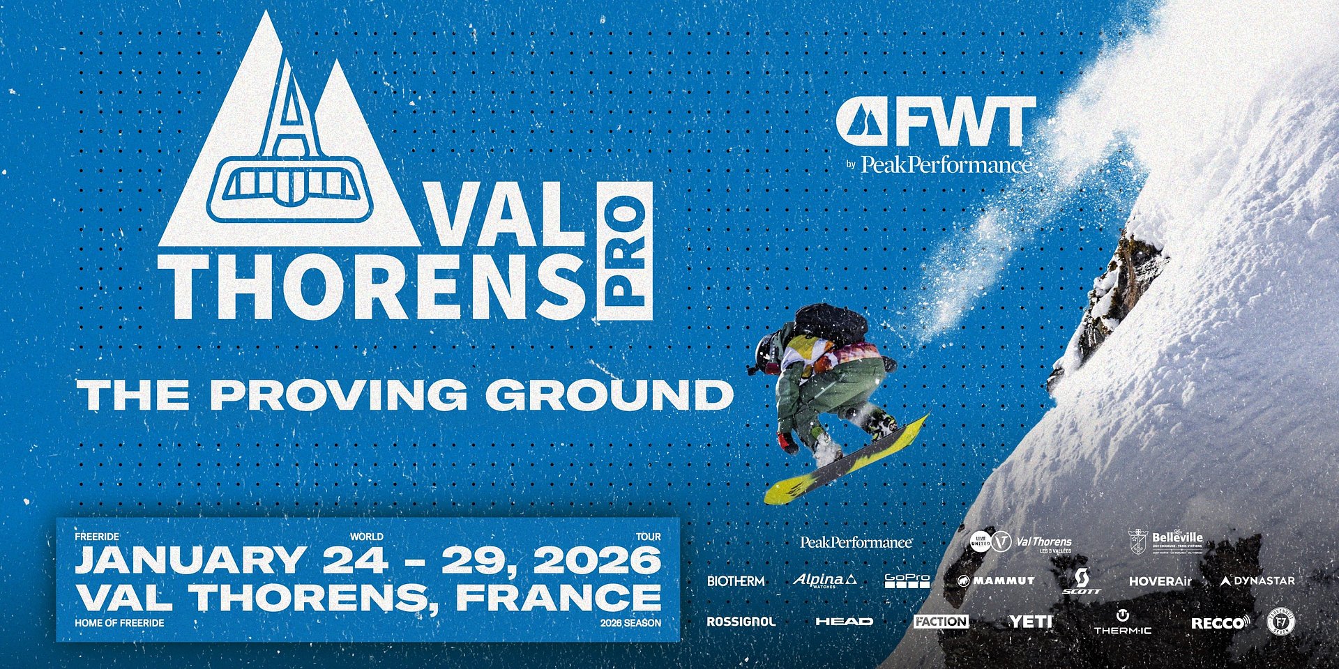 The 2026 Freeride World Tour by Peak Performance continues in Val Thorens, France, for a spectacular second stop