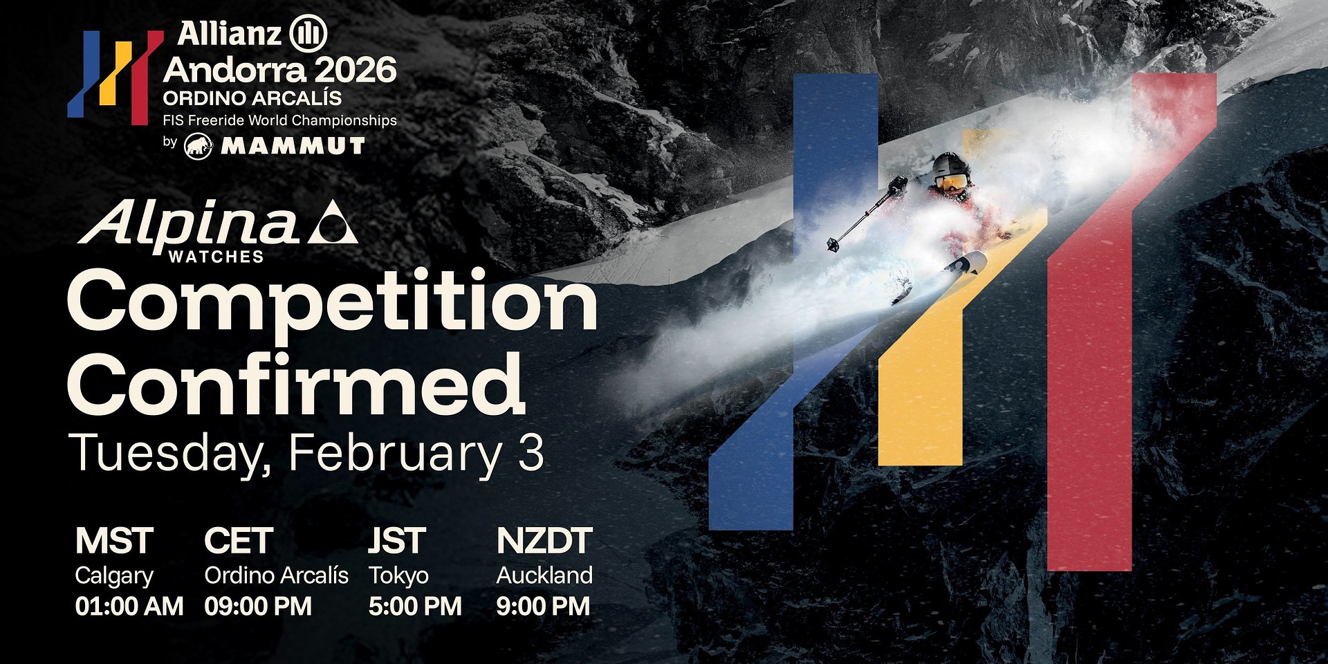 The first-ever FIS Freeride World Championships confirmed for Tuesday, February 3