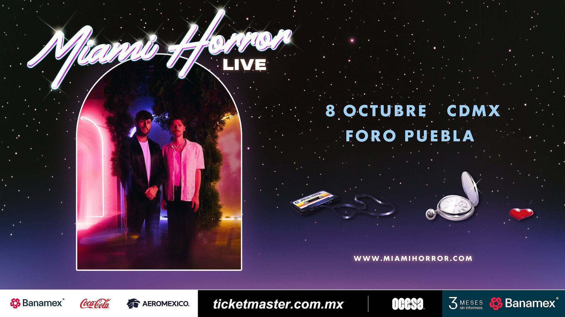Miami Horror dará una noche de sintetizadores, groove y atmósferas alucinantes en el Foro Puebla de la CDMX