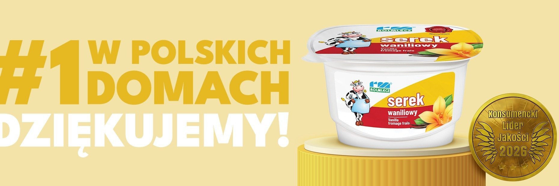 Serek z krówką Rolmlecz Konsumenckim Liderem Jakości 2026!