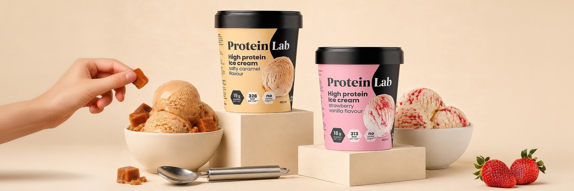 Nowość w Netto: więcej produktów wysokobiałkowych i lody proteinowe w ofercie Protein Lab