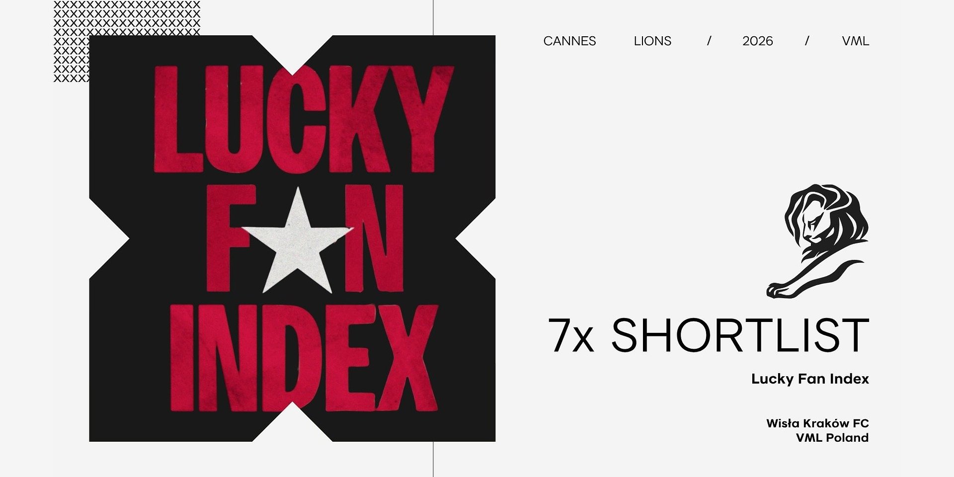 7 shortlist Cannes Lions dla Lucky Fan Index