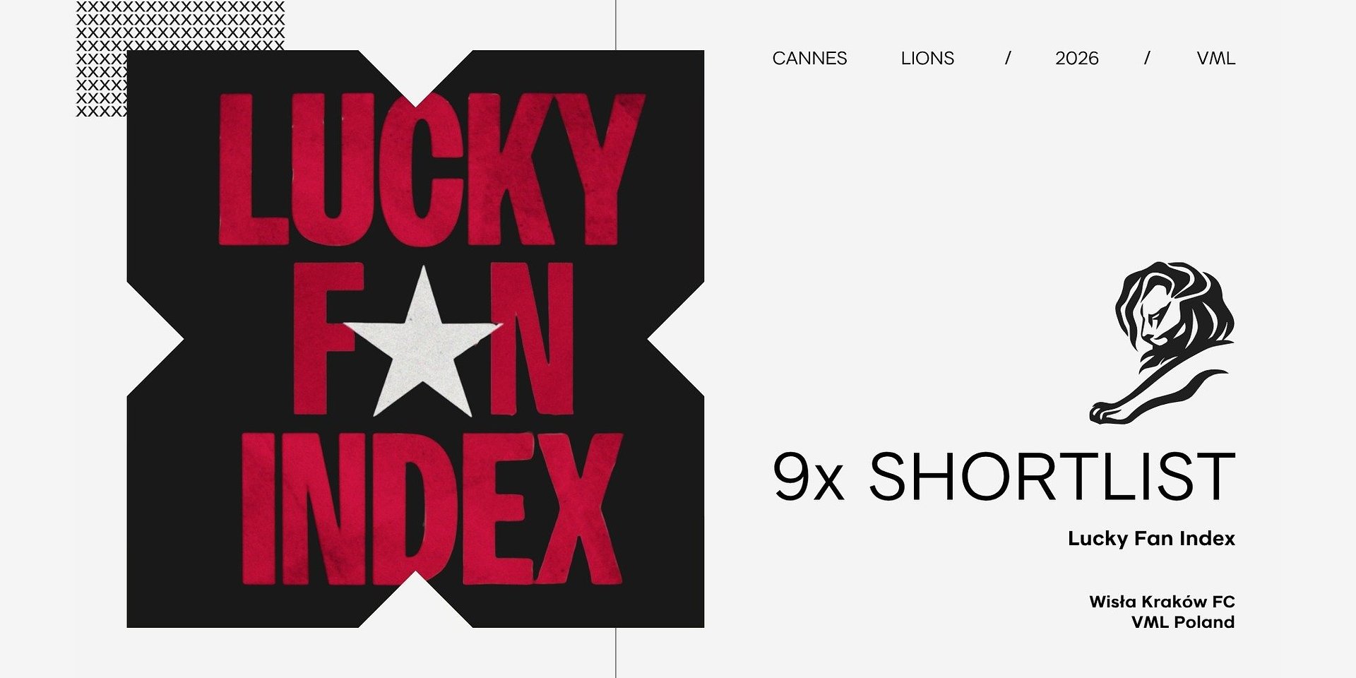 9 shortlist Cannes Lions dla Lucky Fan Index