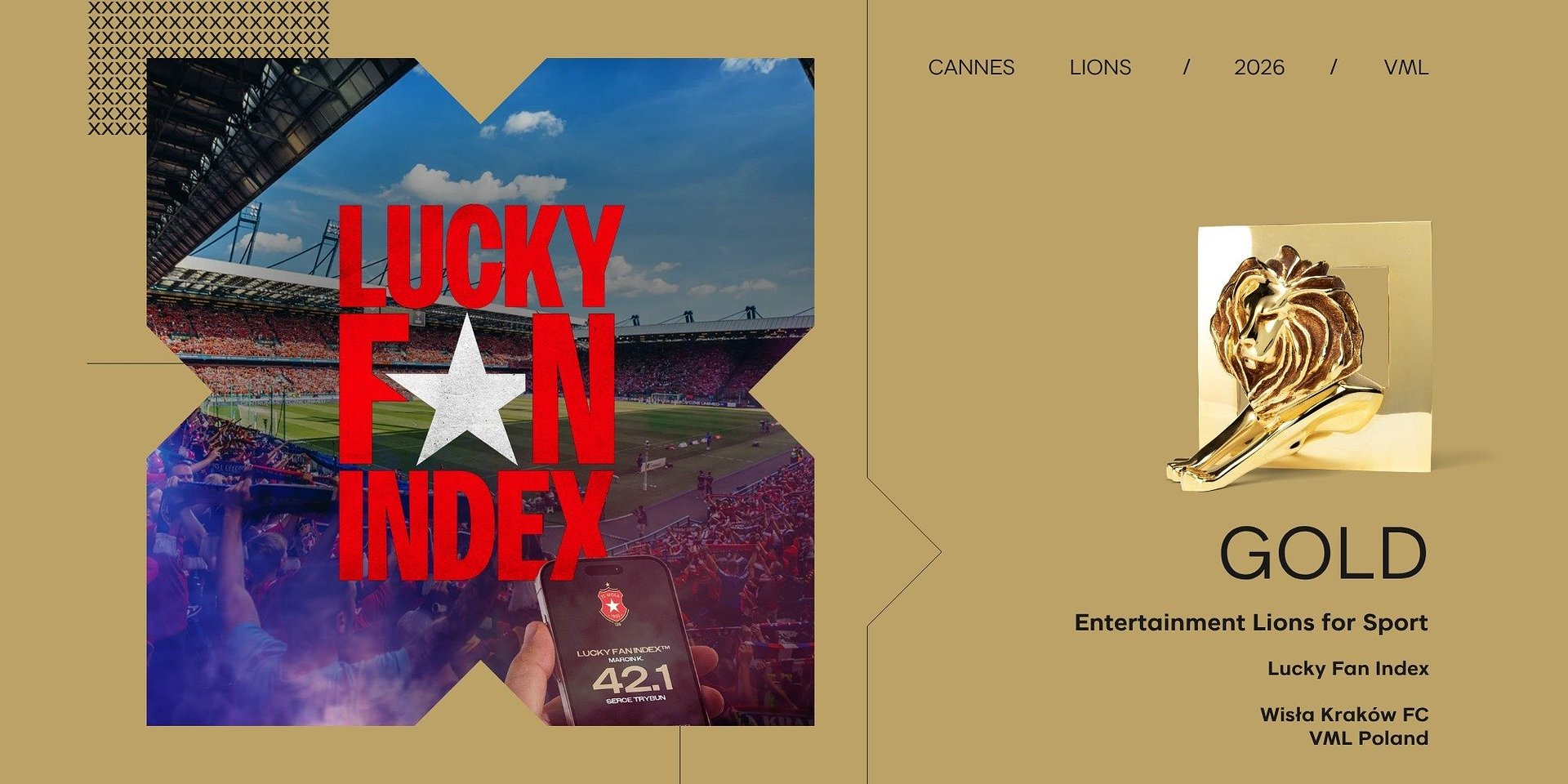 Złoto dla Lucky Fan Index na festiwalu Cannes Lions
