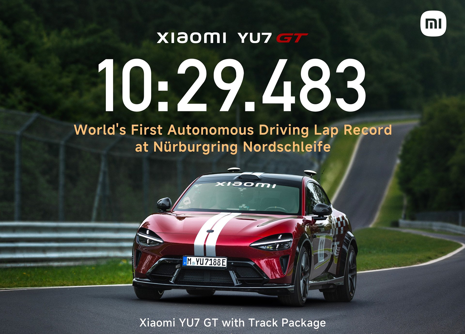 Veículo elétrico da Xiaomi completa a primeira volta oficial do mundo em condução autónoma no Nürburgring Nordschleife