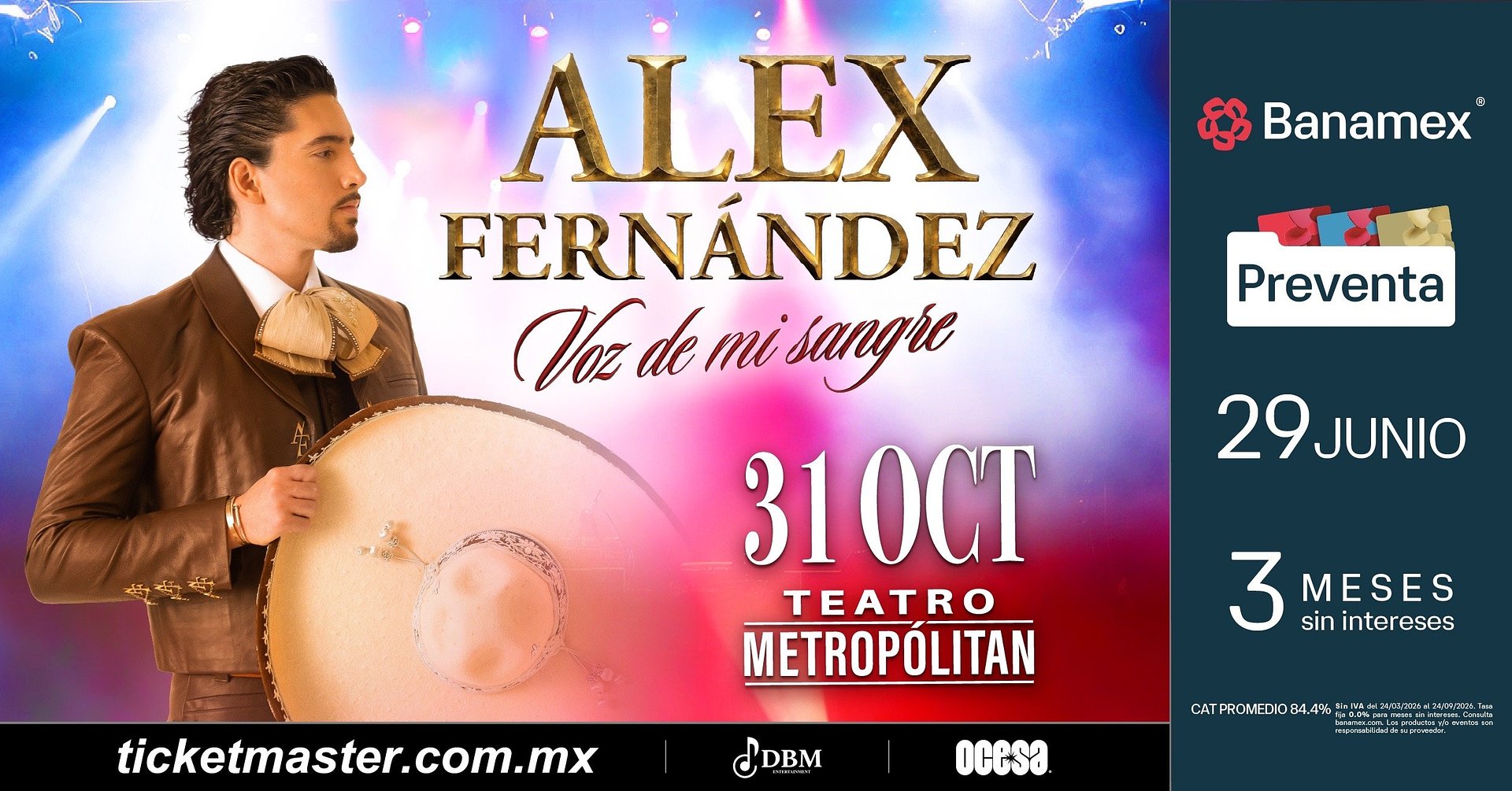 LA DINASTÍA CONTINÚA: ALEX FERNÁNDEZ TRAE SU VOZ DE MI SANGRE TOUR A LA CIUDAD DE MÉXICO