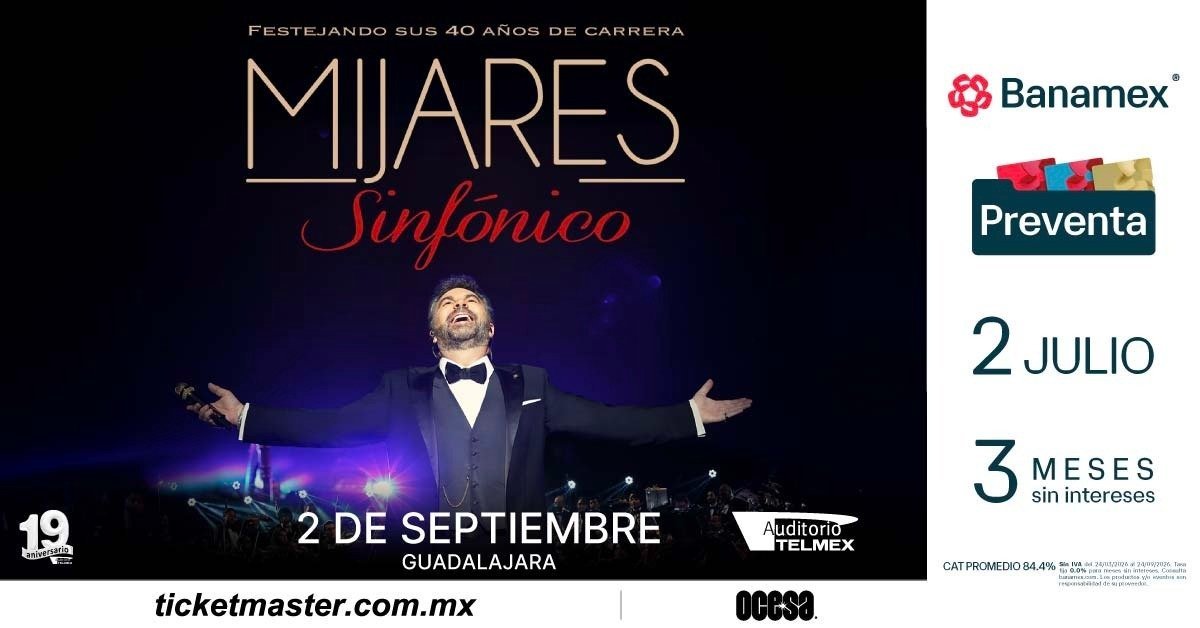Mijares llevará su proyecto sinfónico a Guadalajara