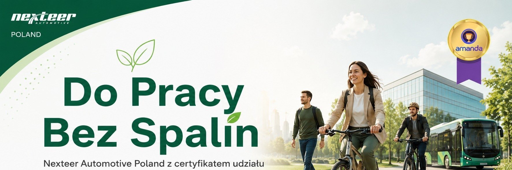 Nexteer Automotive Poland z certyfikatem udziału w wyzwaniu „Do Pracy Bez Spalin”