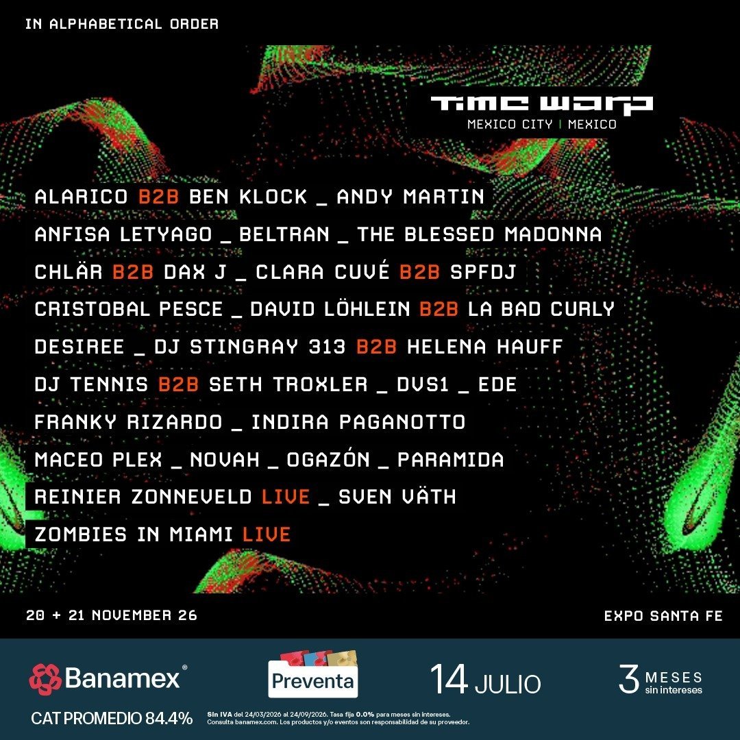 EL FESTIVAL TIME WARP LLEGA POR PRIMERA VEZ A MÉXICO, ¡Y EL LINE UP YA ESTÁ AQUÍ!