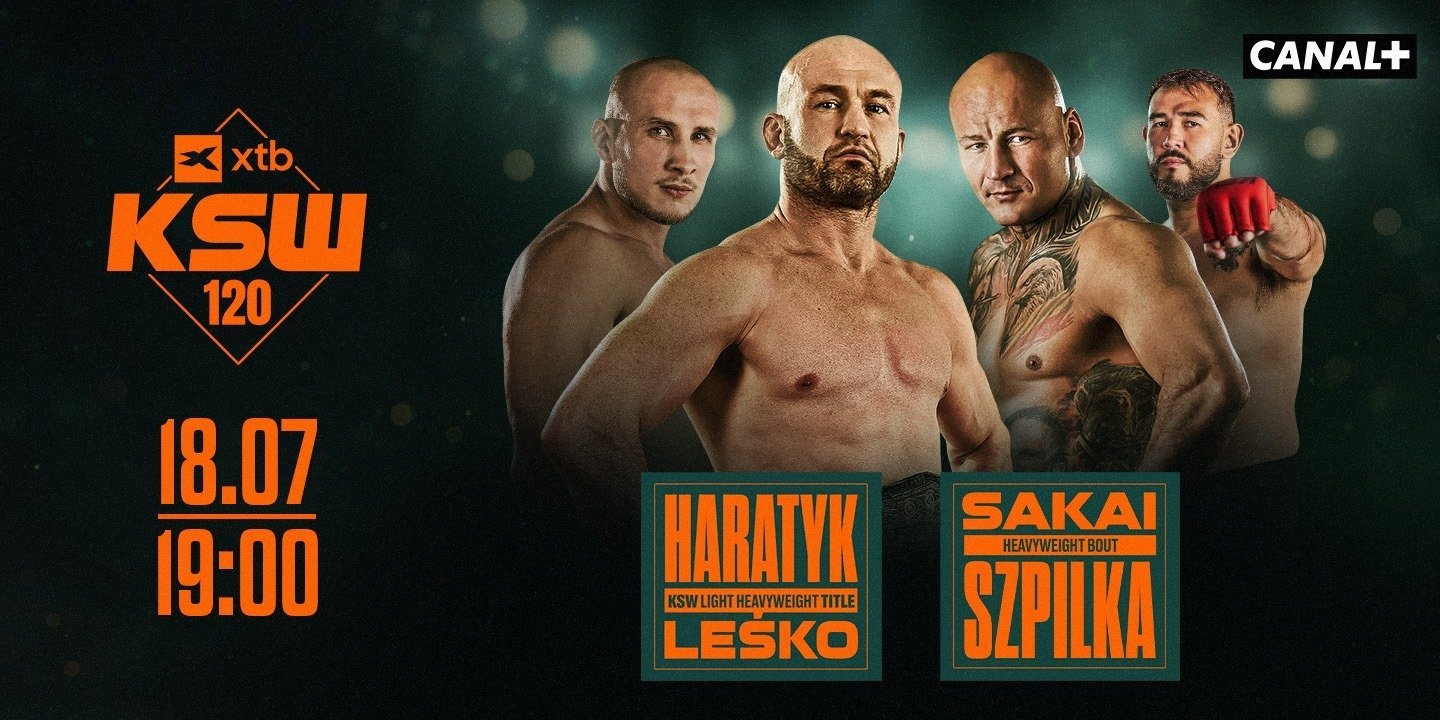 Już jutro XTB KSW 120: Haratyk vs Leśko i Sakai vs Szpilka – na żywo tylko w CANAL+!