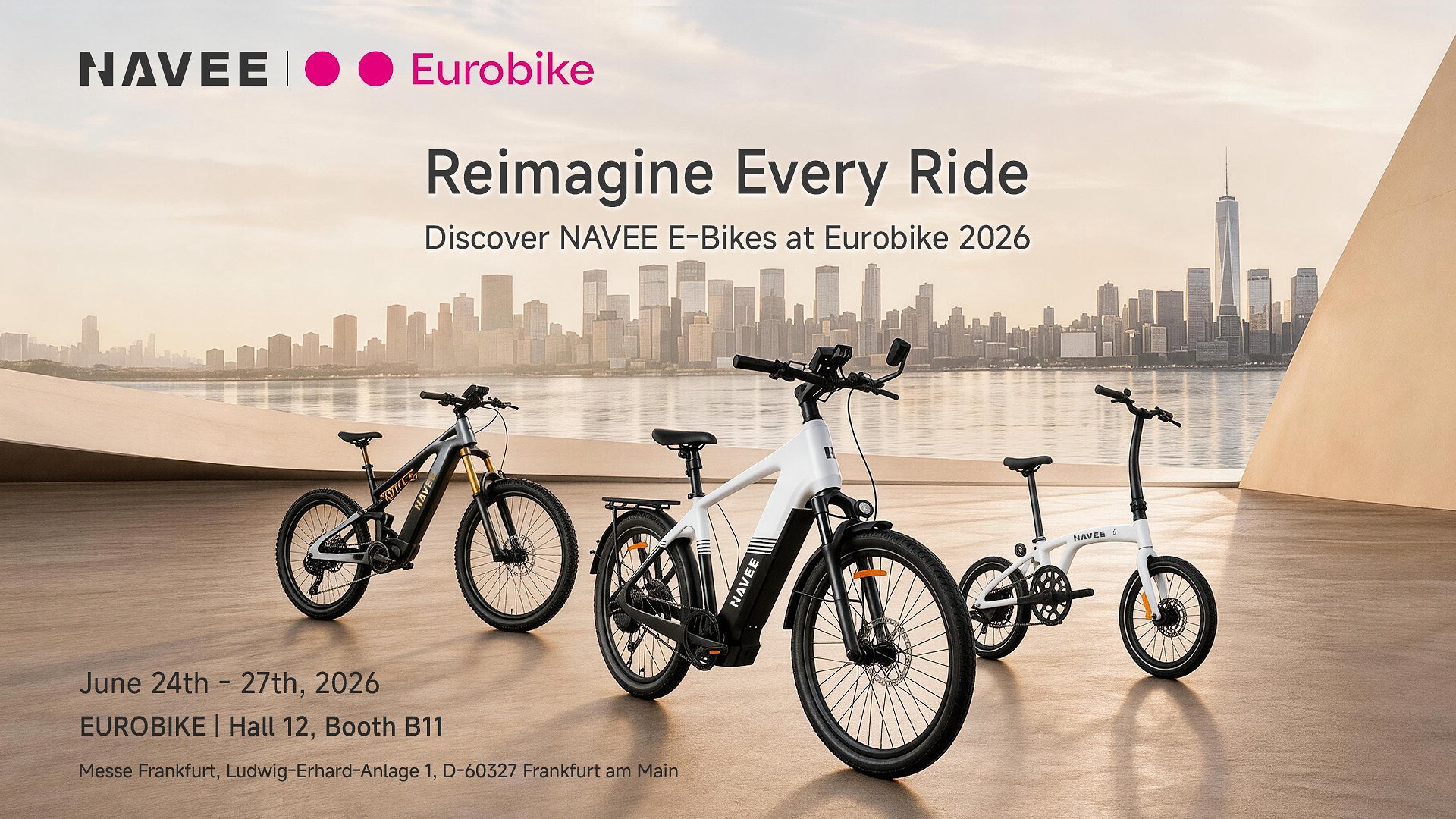 A NAVEE bemutatja az e-kerékpárok mesterséges intelligencia által támogatott jövőjét az Eurobike 2026-on: okosabb, biztonságosabb, intuitívabb