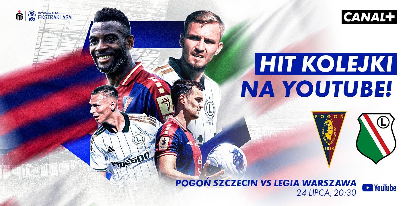 Początek sezonu 2026/27 PKO Bank Polski Ekstraklasy. Piątek z darmowym meczem na YouTube