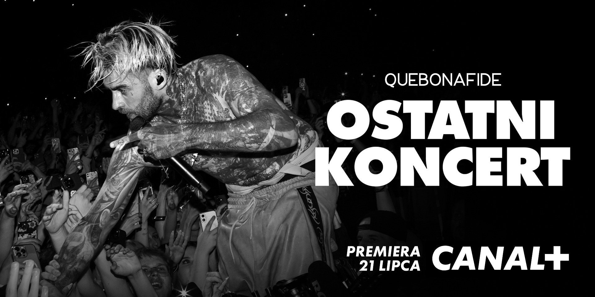Historyczny koncert Quebonafide w CANAL+. Zobacz filmowy zapis pożegnania artysty „QUEBONAFIDE: OSTATNI KONCERT”.
