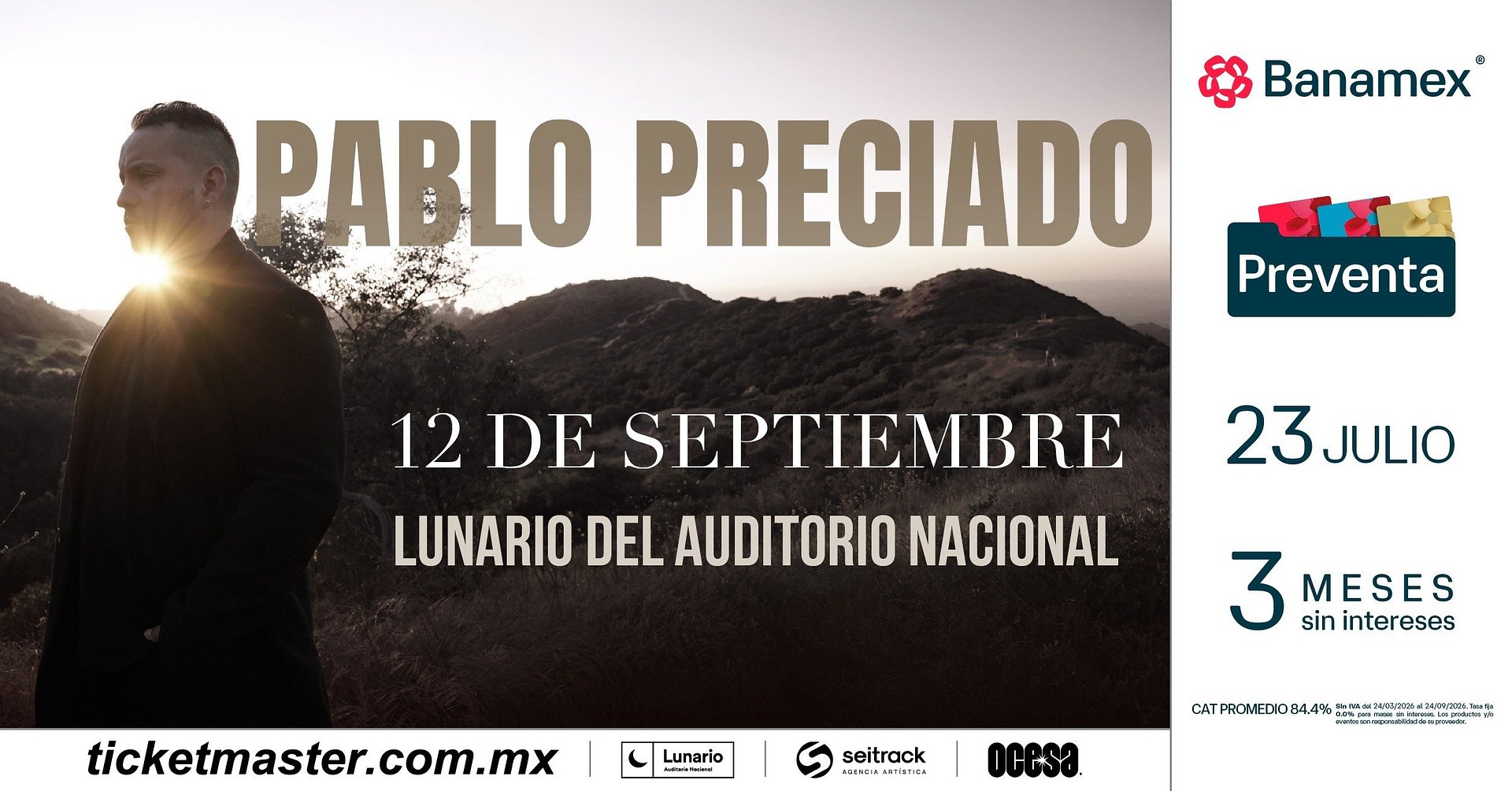 Pablo Preciado llegará al Lunario en su etapa como solista