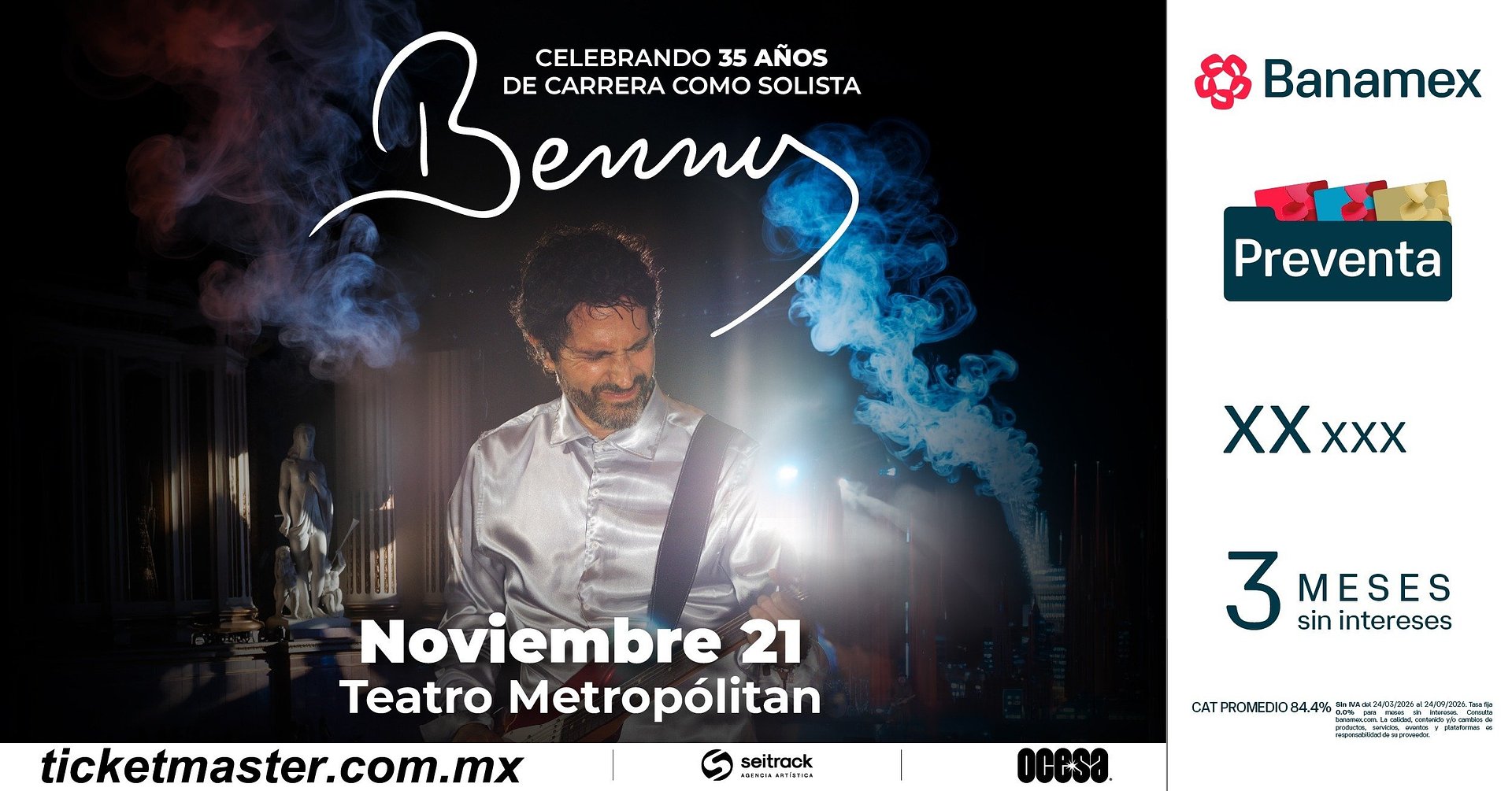 Benny Ibarra y una cita imprescindible en el Teatro Metropólitan