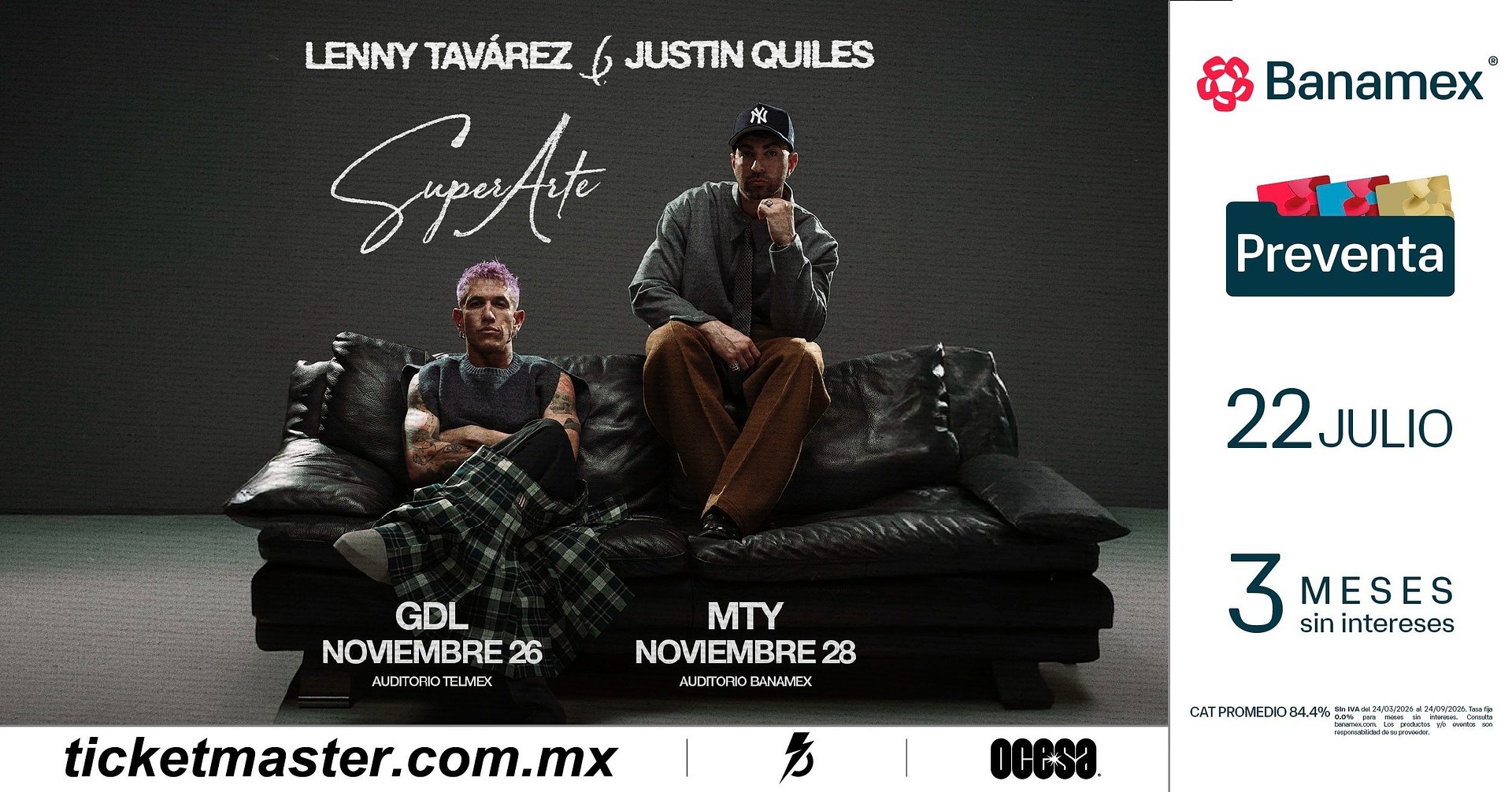 Justin Quiles y Lenny Tavárez anuncian presentaciones en México
