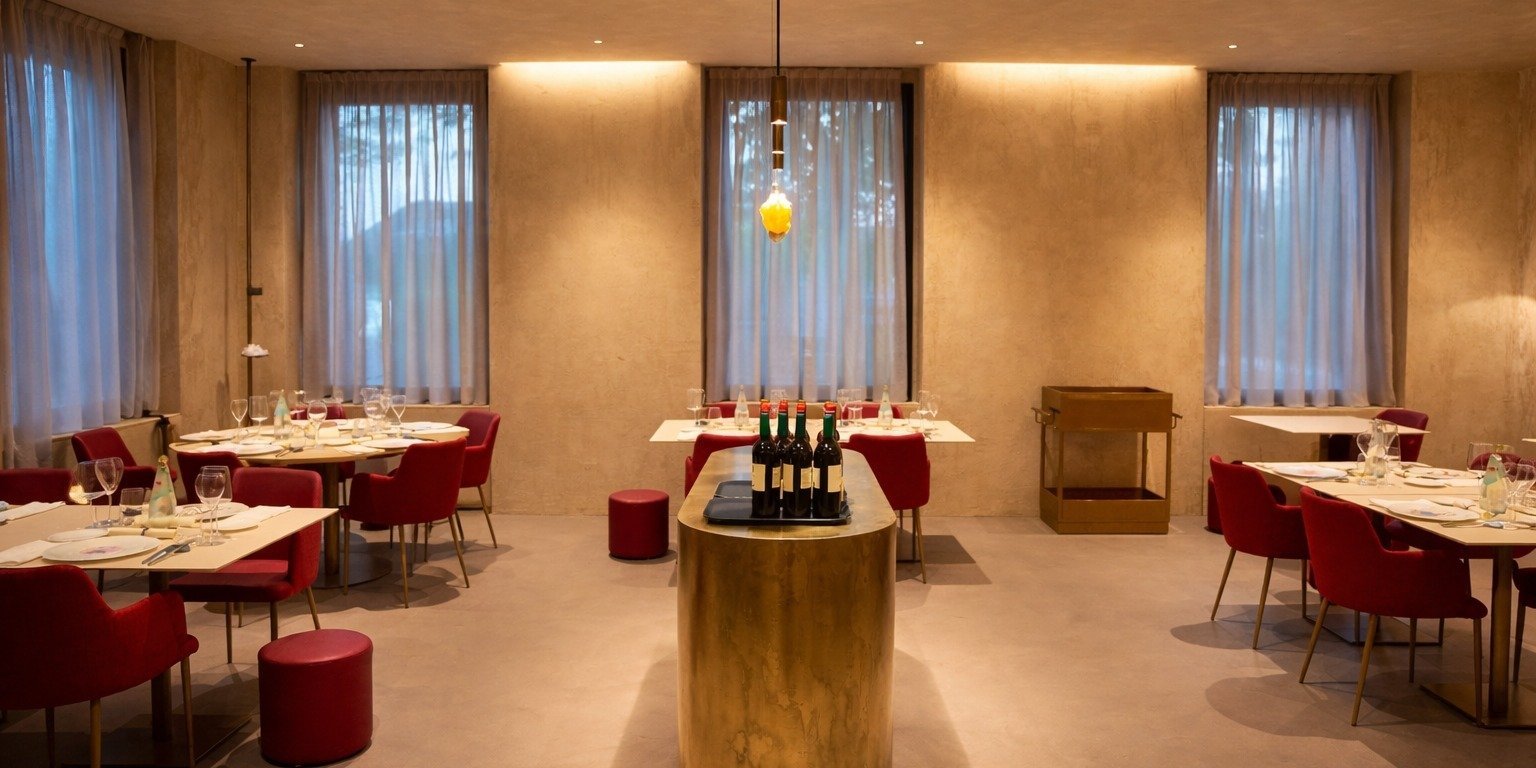 Rimani e il concept illuminotecnico del Ristorante FATA, progetto dell’Architetto Simone Riva, dove la luce interpreta materia e architettura