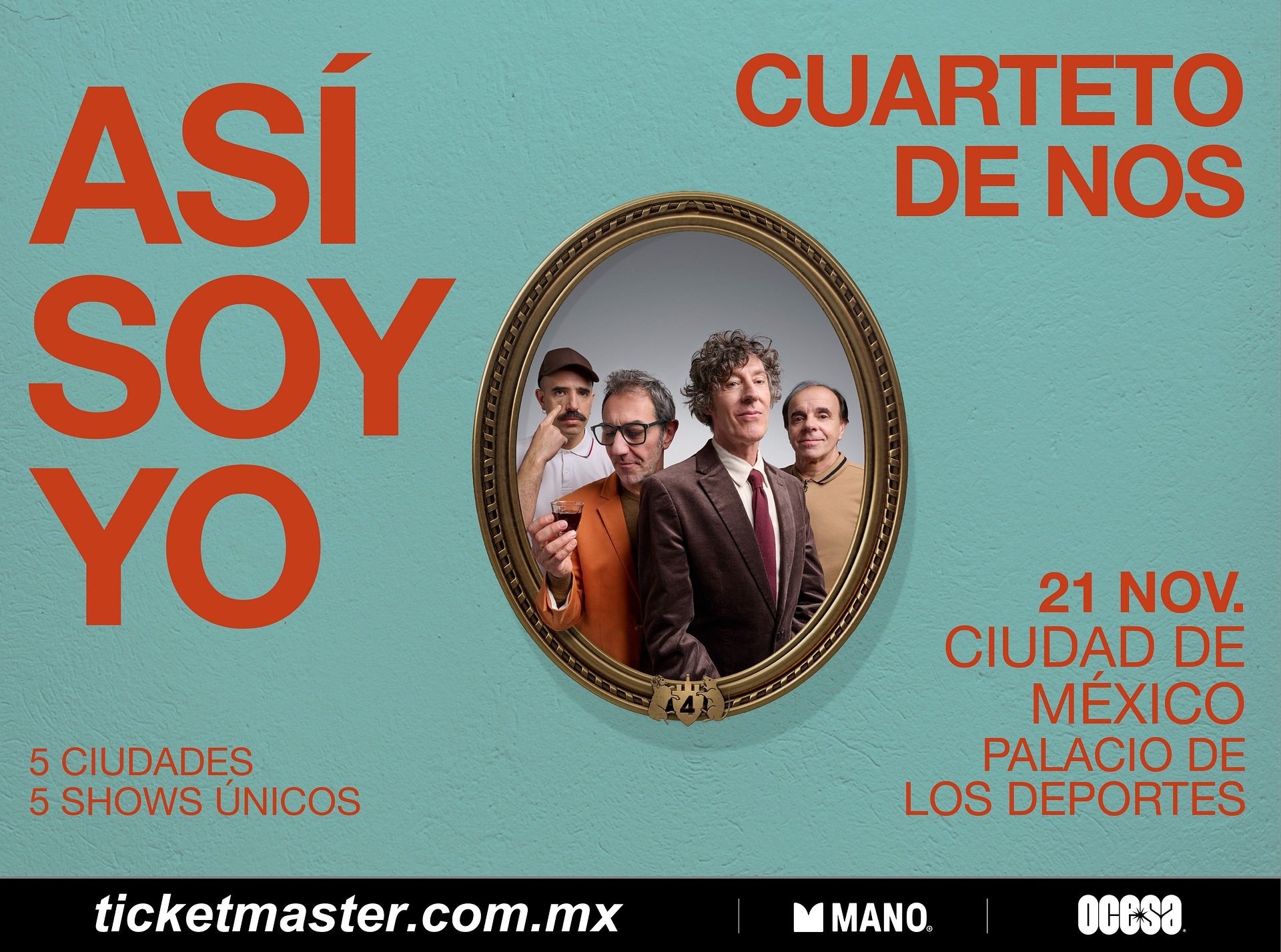 Cuarteto de Nos regresa a México con su tour "Asi Soy Yo" para una noche monumental en el Domo de Cobre