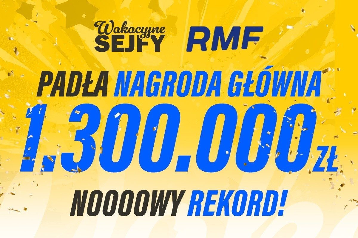 RMF FM z nowym rekordem loterii radiowej. Słuchaczka wygrała 1,3 mln złotych!