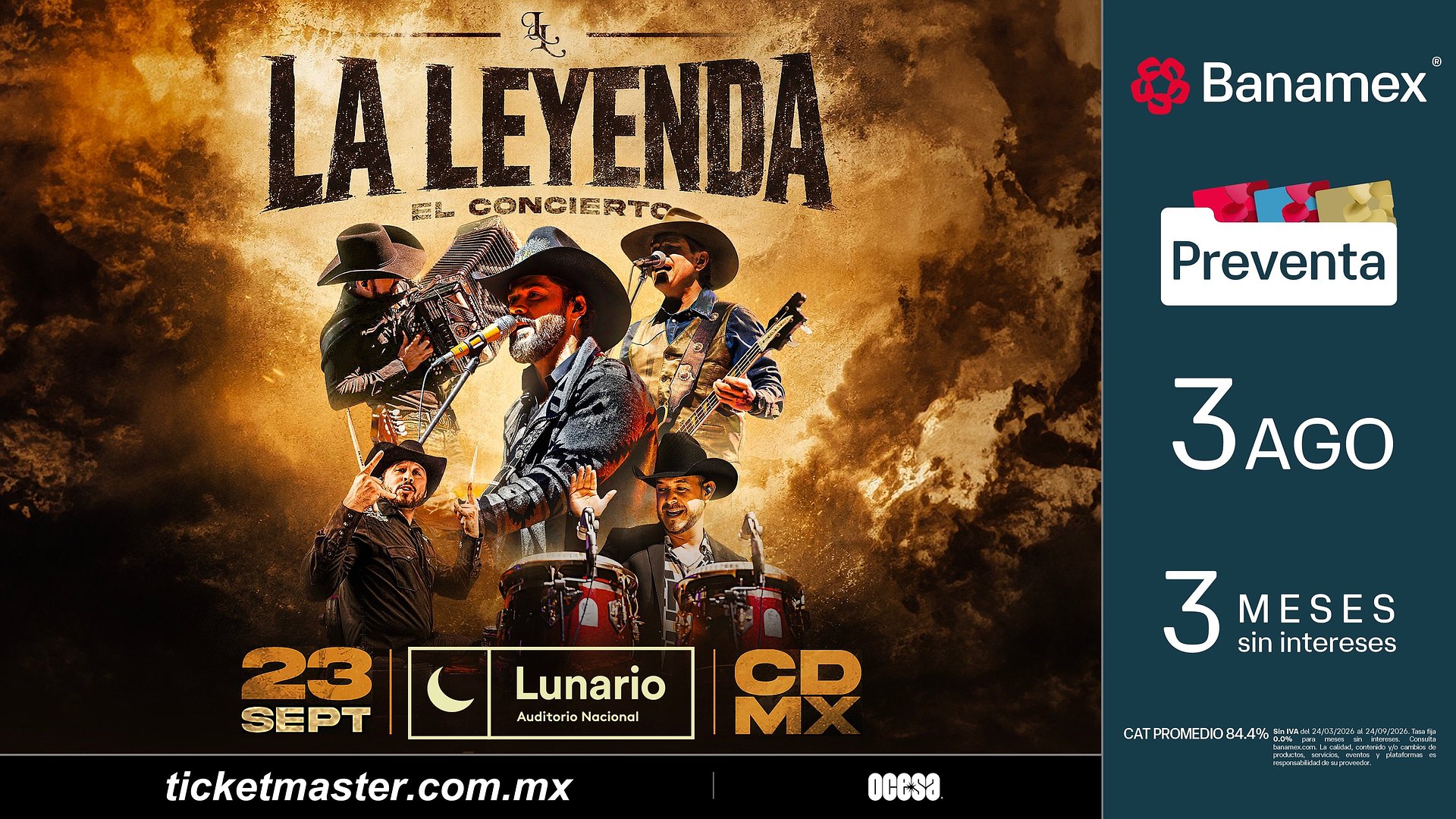 La Leyenda anuncia concierto en Ciudad de México