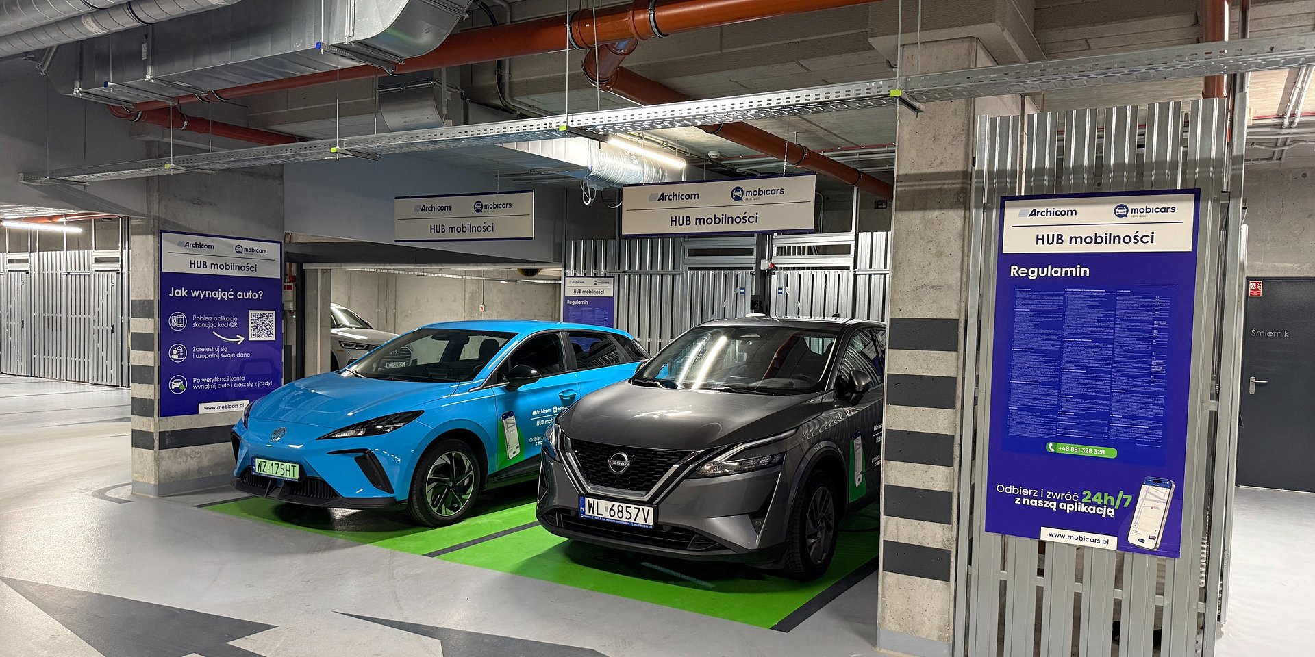 Archicom i MobiCars nawiązują partnerstwo. W Modern Mokotów pojawił się pierwszy hub mobilności