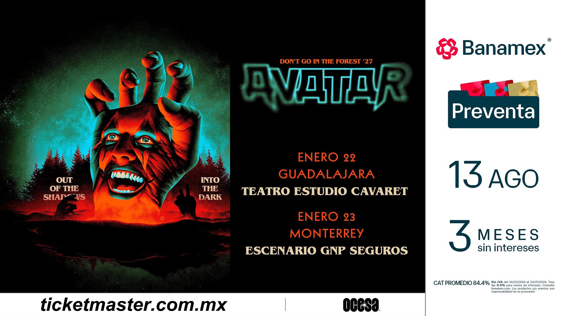 AVATAR ATERRIZA EN MÉXICO EL PRÓXIMO AÑO PARA UN PAR DE NOCHES INTENSAS CON SU PODEROSO METAL