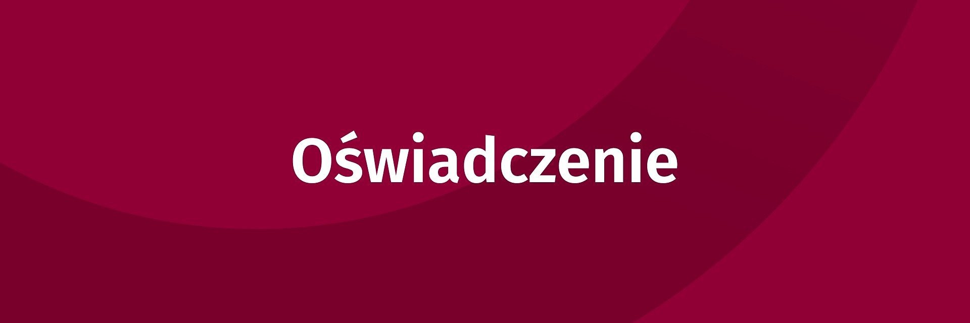 Oświadczenie