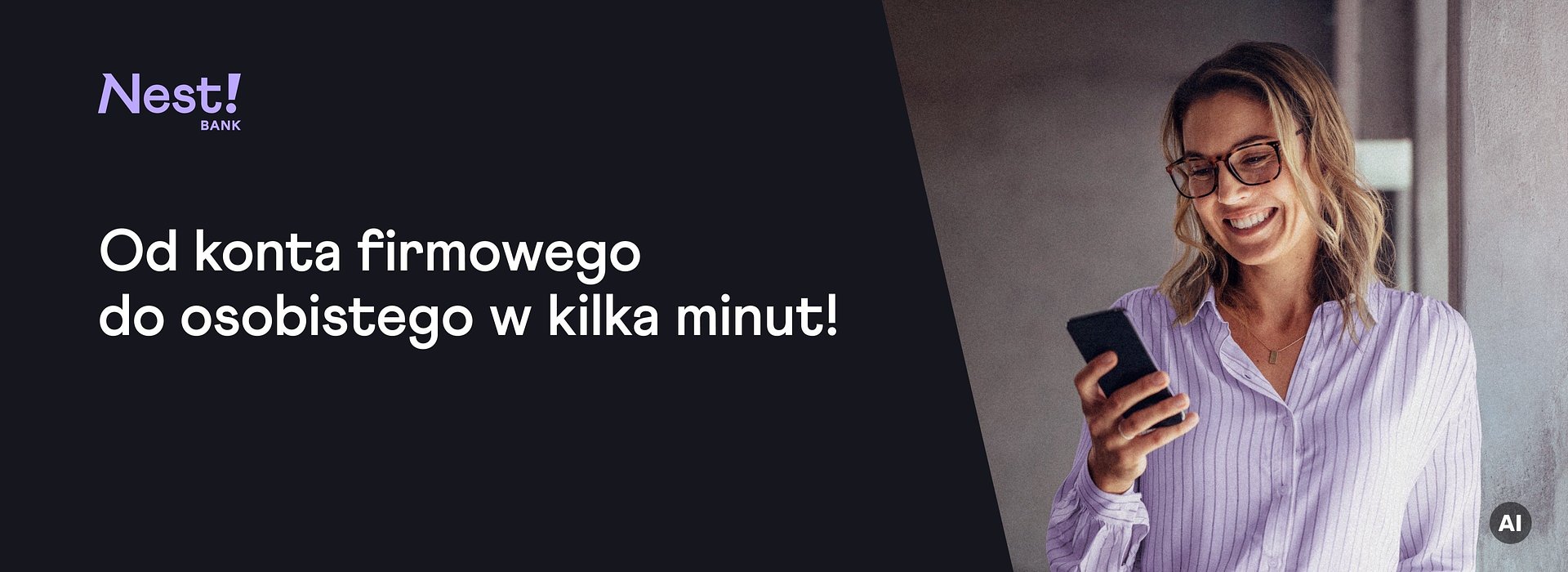 Od konta firmowego do osobistego w kilka minut. Nowa funkcja w aplikacji Nest Banku