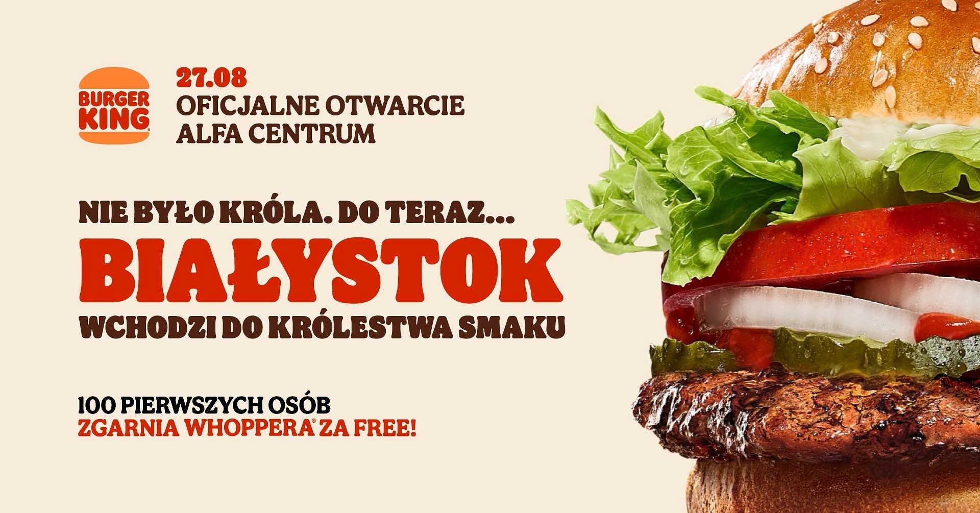 Burger King® otwiera pierwszą restaurację w Białymstoku. Wyczekiwane otwarcie już 27 sierpnia