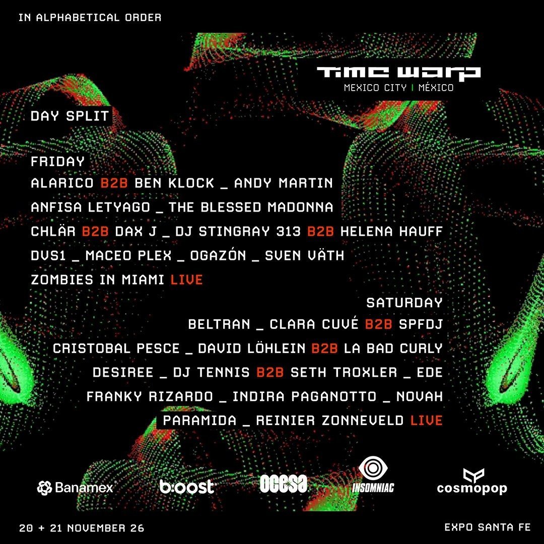 DESPUÉS DE AÑOS DE ESPERA, TIME WARP FINALMENTE LLEGA A MÉXICO… ¡Y ESTÁ LISTO EL CARTEL POR DÍA!