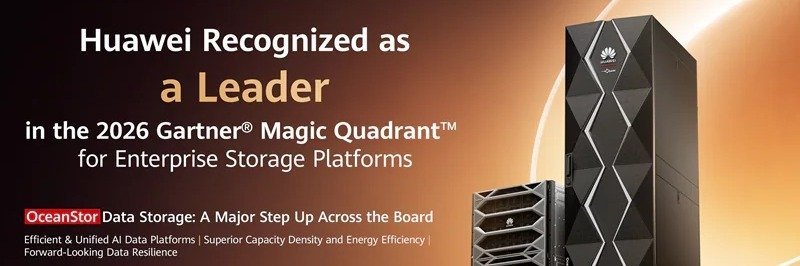 Huawei liderem w raporcie Gartner® Magic Quadrant™ w kategorii Enterprise Storage Platforms 2026