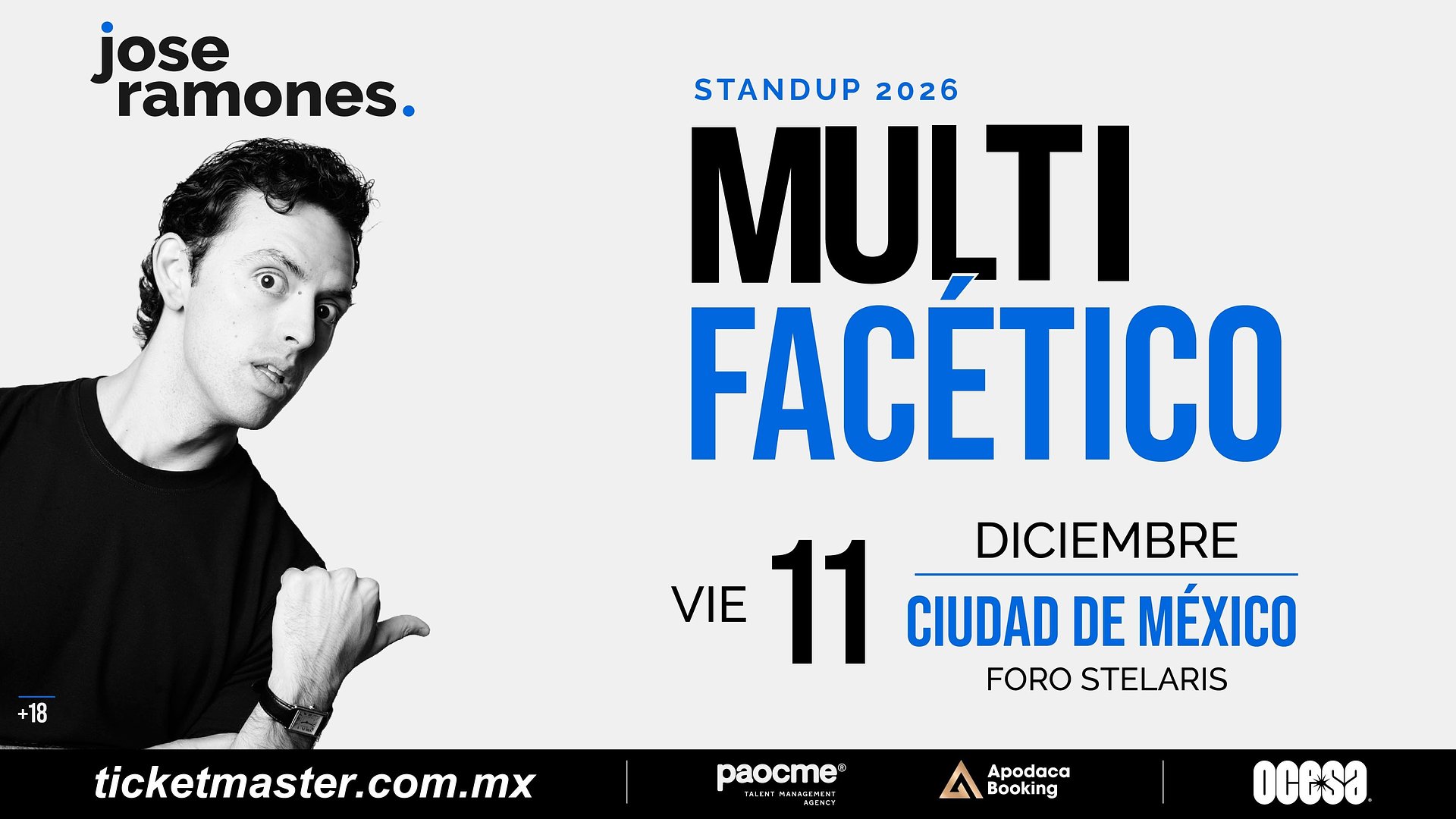 Jose Ramones llegará a la Ciudad de México con su nuevo show Multifacético