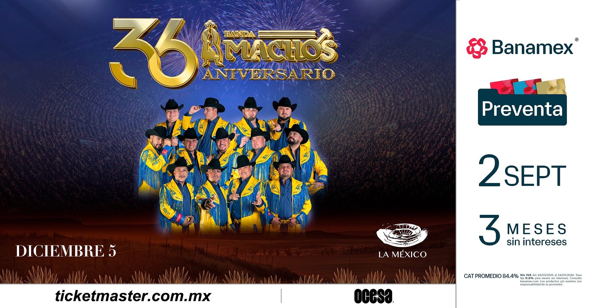 Banda Machos ofrecerá concierto en Ciudad de México