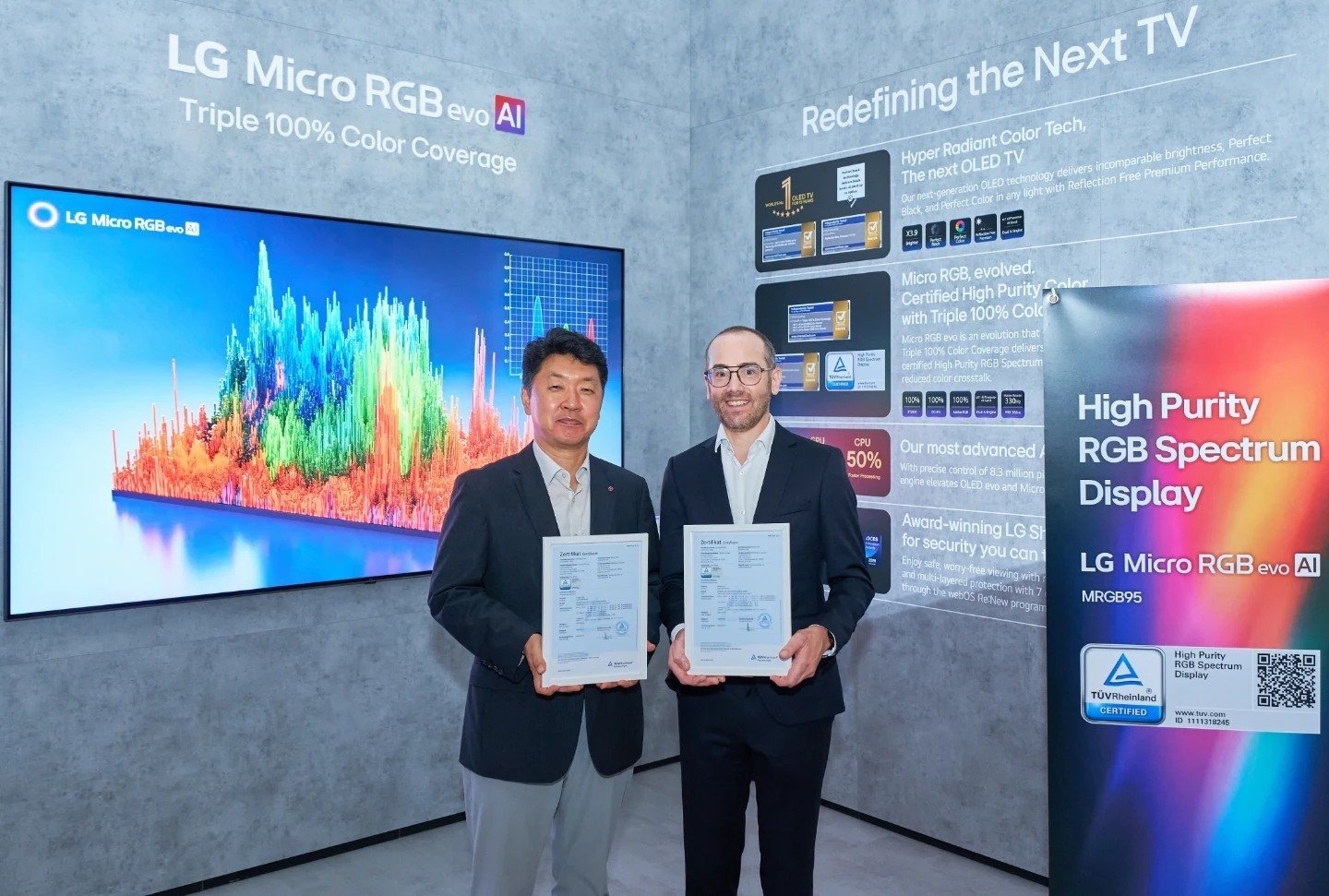 IFA 2026: LG Electronics prezentuje kompletną ofertę telewizorów Premium RGB z certyfikatem TÜV Rheinland za wysoką czystość koloru