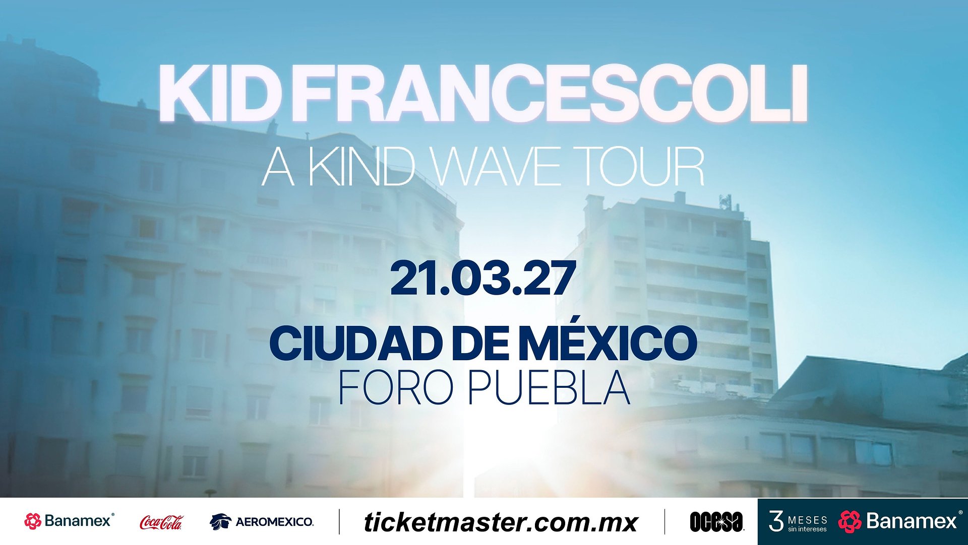 EL SONIDO CINEMÁTICO DE KID FRANCESCOLI LLEGA AL FORO PUEBLA CON LO MEJOR DEL ELECTROPOP FRANCÉS
