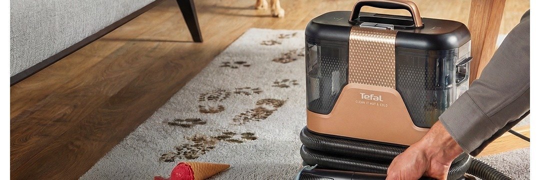 Odzyskaj kontrolę nad plamami z odkurzaczem piorącym Tefal Clean It Hot & Cold!