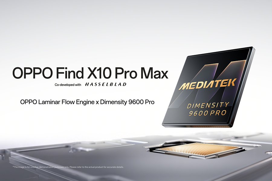 OPPO Find X10 Pro Max chega ao mercado global com o revolucionário MediaTek Dimensity 9600 Pro de 2 nm