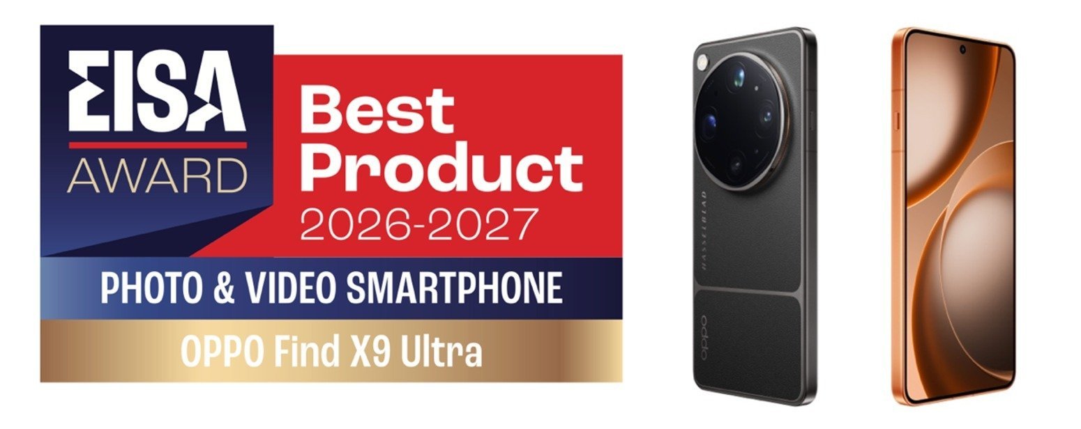 Oppo Find X9 Ultra vence Prémio EISA para “Photo & Video Smartphone 2026-2027”
