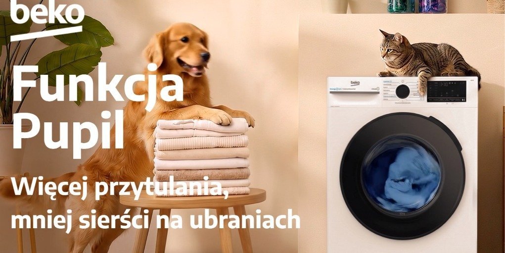 Dom pełen miłości, ubrania bez sierści. Funkcja Pupil wraca do pralek Beko