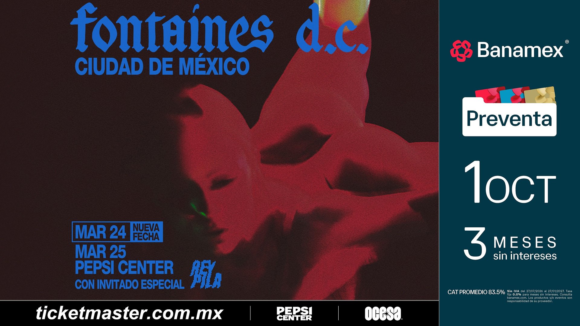 ¡FONTAINES D.C CONFIRMA UNA SEGUNDA PRESENTACIÓN EN EL PEPSI CENTER!