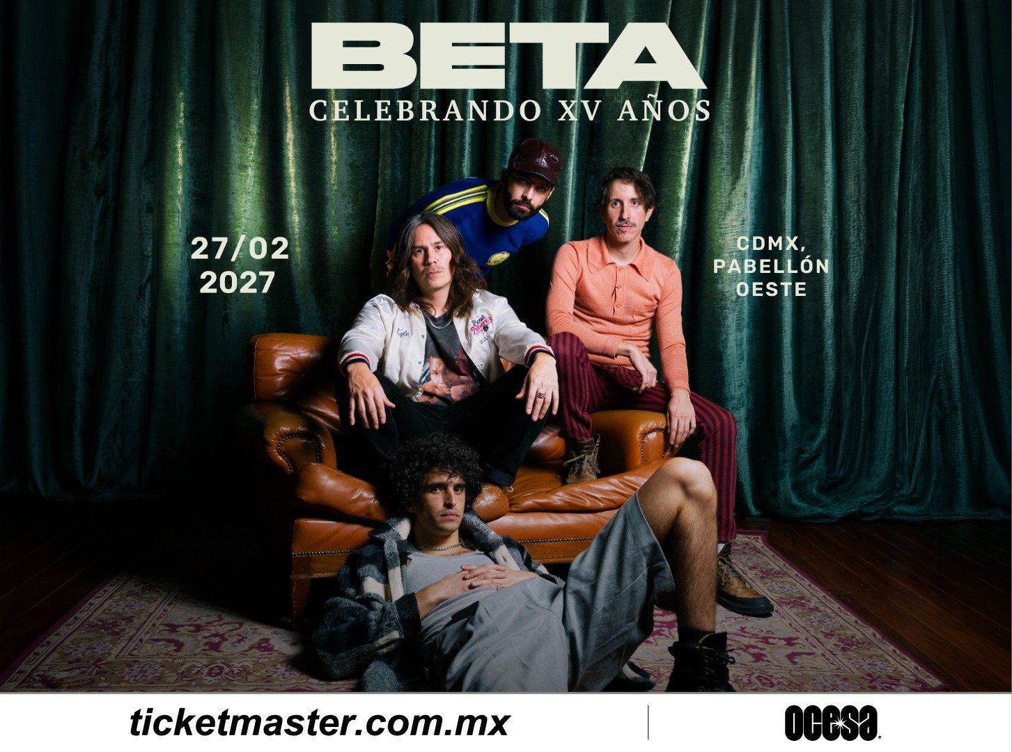 BETA, LA BANDA MEXICANA INDEPENDIENTE NOMINADA AL LATIN GRAMMY®, ANUNCIA SU CONCIERTO EN EL PABELLÓN OESTE