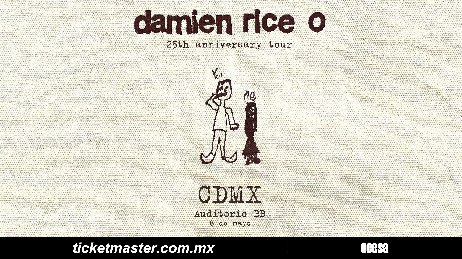 25 AÑOS, 25 CIUDADES: DAMIEN RICE CONFIRMA SU LLEGADA A CDMX COMO PARTE DE LA CELEBRACIÓN GLOBAL DE O