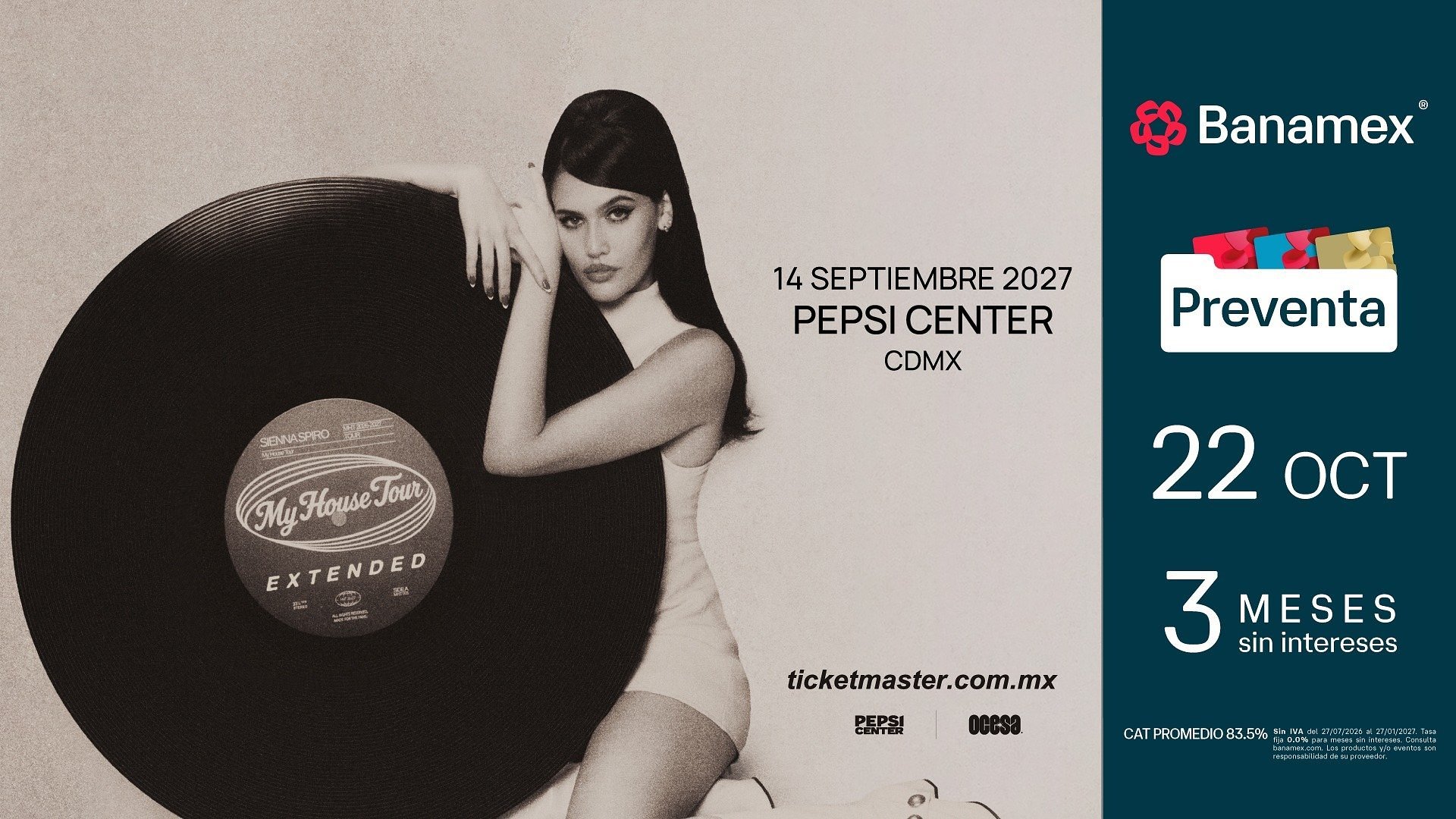 SIENNA SPIRO ANUNCIA LAS FECHAS NORTEAMERICANAS PARA 2027 DE “MY HOUSE TOUR (EXTENDED)”